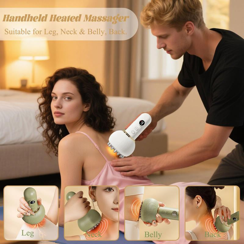 Deep Tissue Massage Device, Multi-Mode Home Portable Muscle Relaxer, Deep Heating Massager, Ideal Gift for Elders